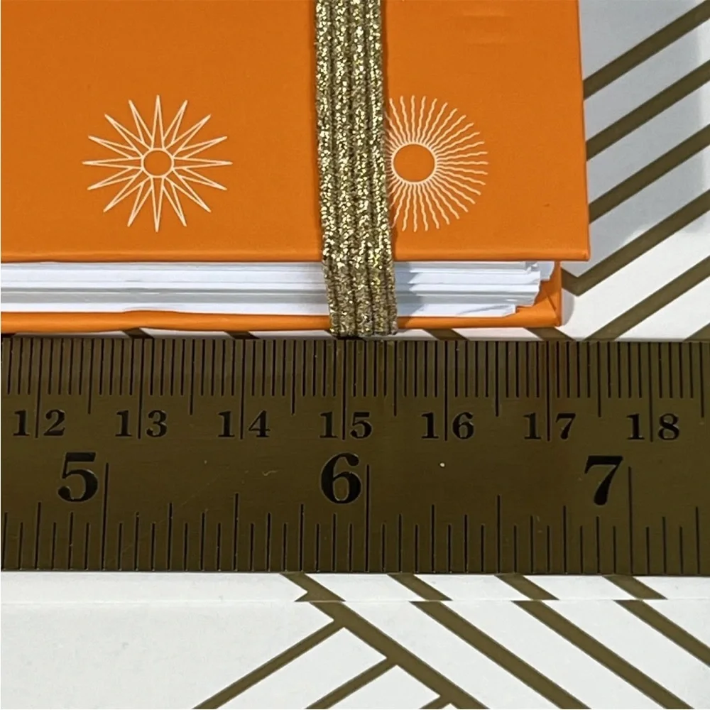 Trust The Universe Lined Hardcover Journal Notebook Orange Gold Celestial Sun